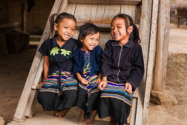 istock Three little girls in Northern Laos 501998013