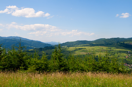 Mountain landscape in Pieniny mountains, Poland.