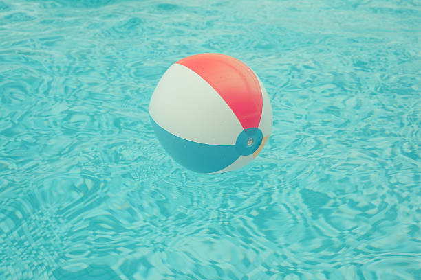 istock Beach ball floating in swimming pool 501999287