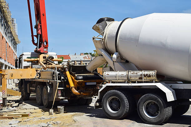 istock Cement mixer truck 501999679