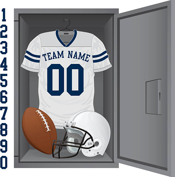 ilustrações de stock, clip art, desenhos animados e ícones de armário de futebol - sports team locker room
