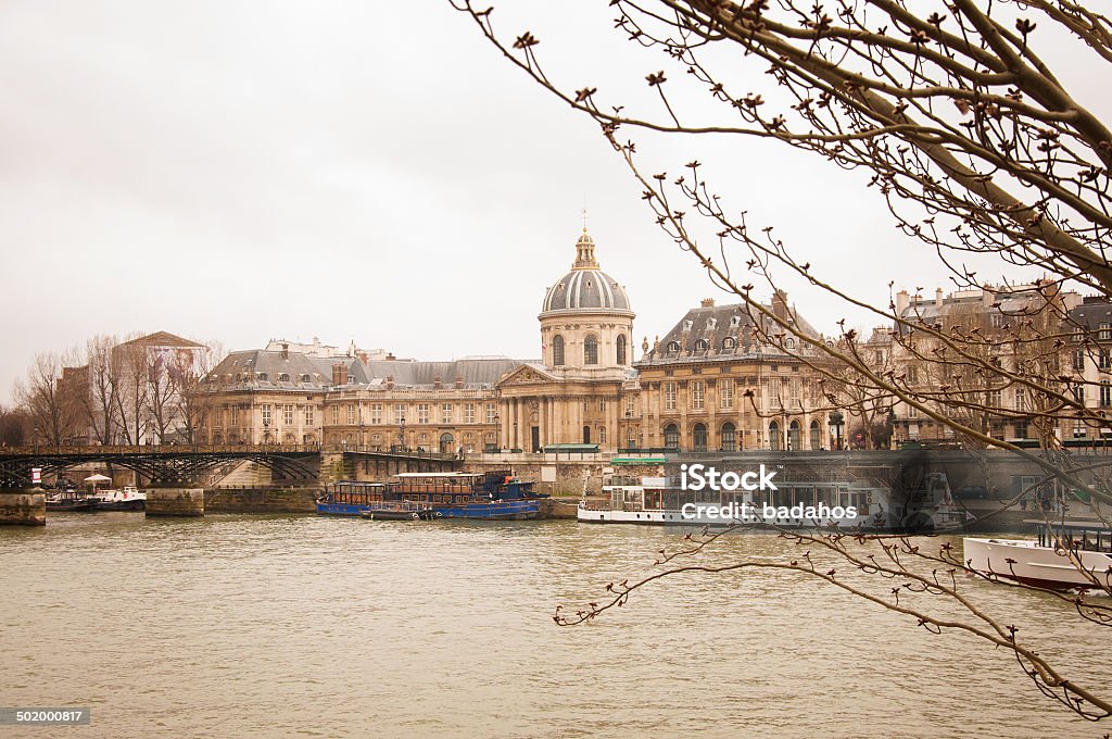 Paris view of the river in Paris Arch - Architectural Feature Stock Photo