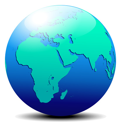 Vector Map Icon of the World Globe