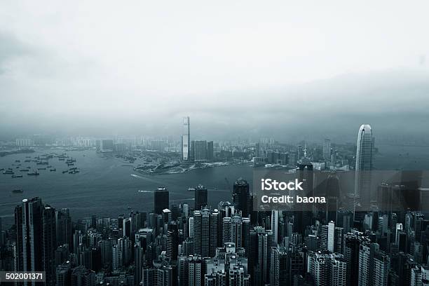 Hong Kong Skyline Stock Photo - Download Image Now - Aerial View, Architecture, Asia