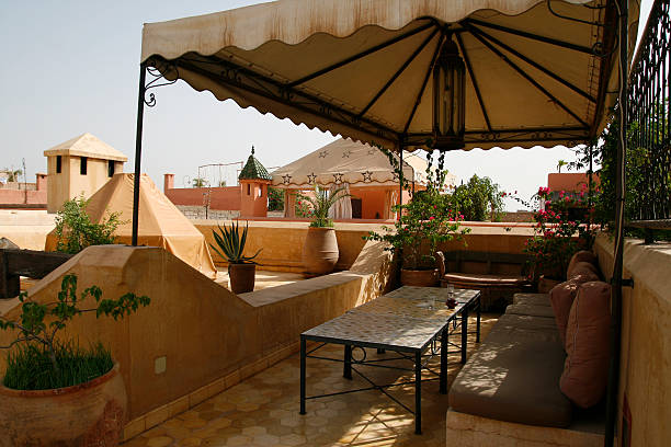 Riad in Marrakech Comfortable Riad in Marrakech, Morocco marrakesh riad stock pictures, royalty-free photos & images