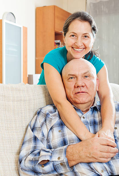 istock Happy mature woman with senior husband 502003185
