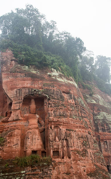 istock Buddha Statue grotto in Leshan, China 502003444