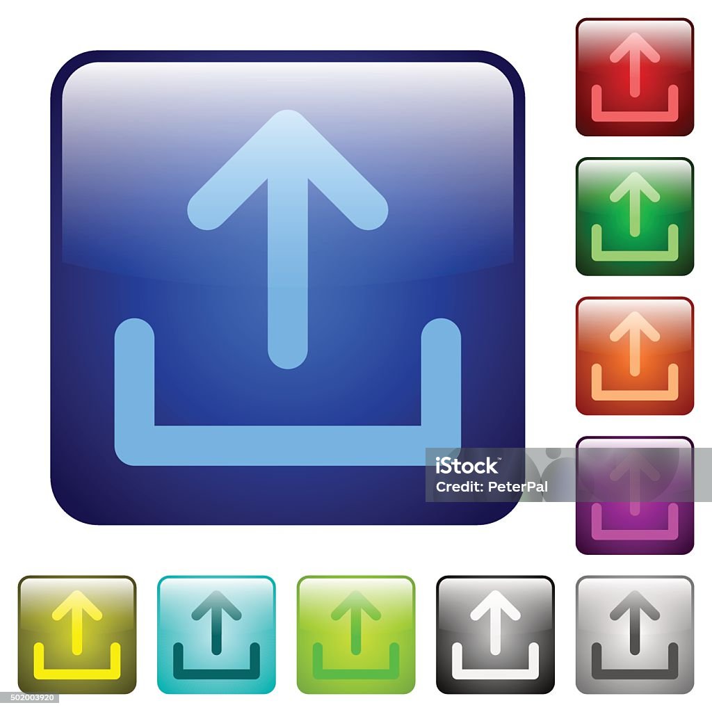 Share Button Measure Square Color Upload Square Buttons Stock Illustration - Download Image Now ...