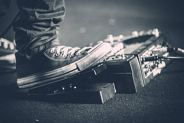 istock Solo Guitarist and Foot Paddle 502005012