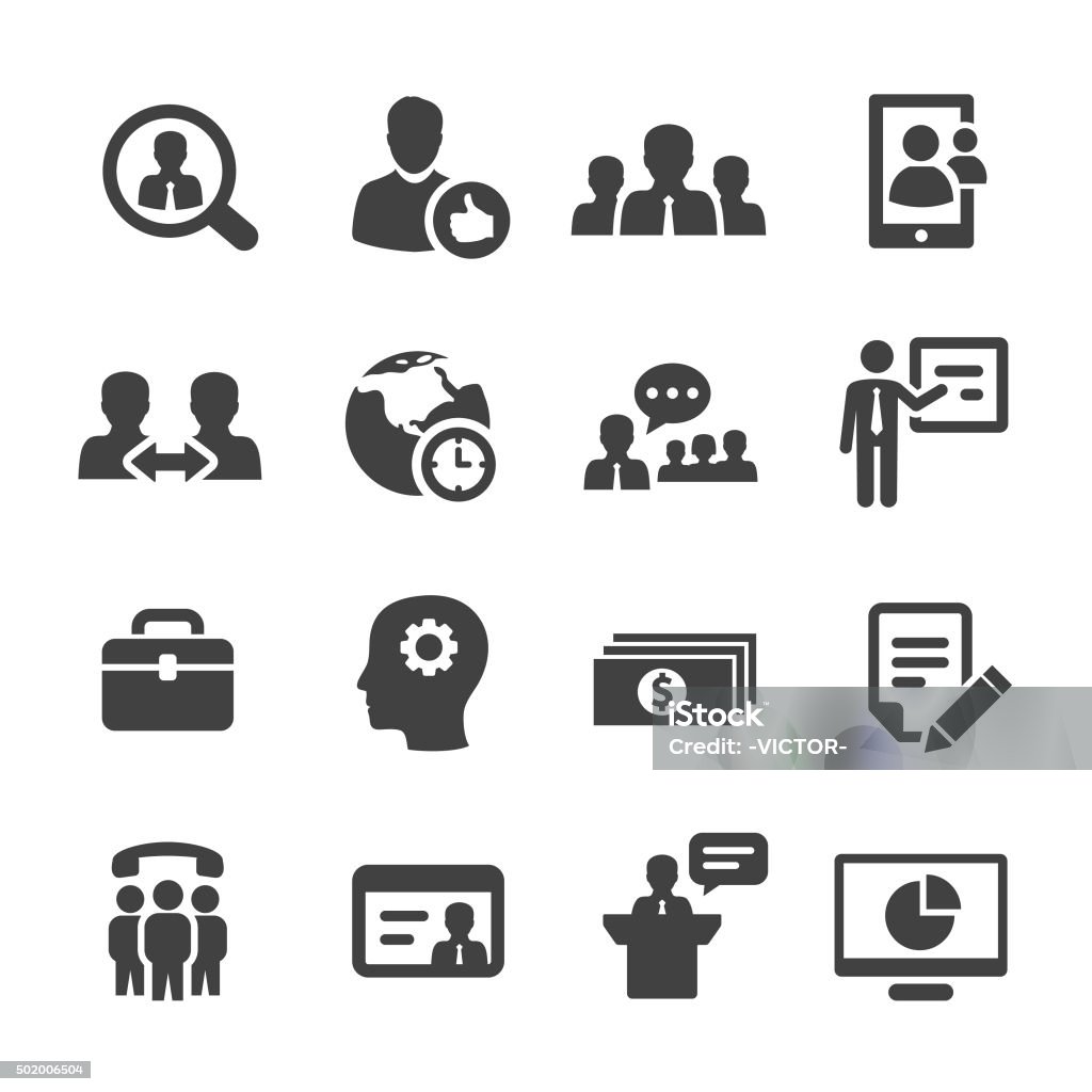 Management Icons Set - Acme Series View All: Delegating stock vector