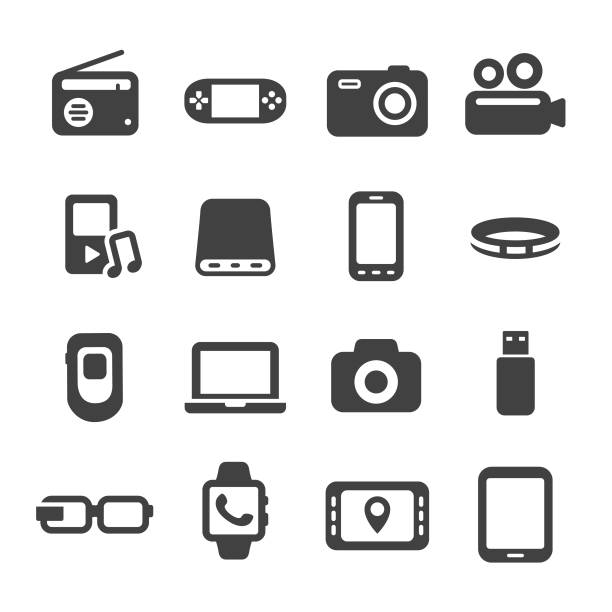 Mobile Devices Icon - Acme Series View All: radio symbols stock illustrations