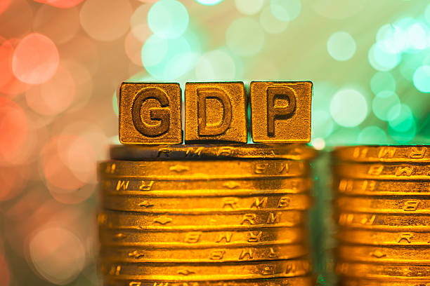 GDP copper alphabet stock photo
