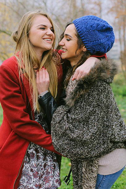 istock Best friends having fun in winter time 502007628