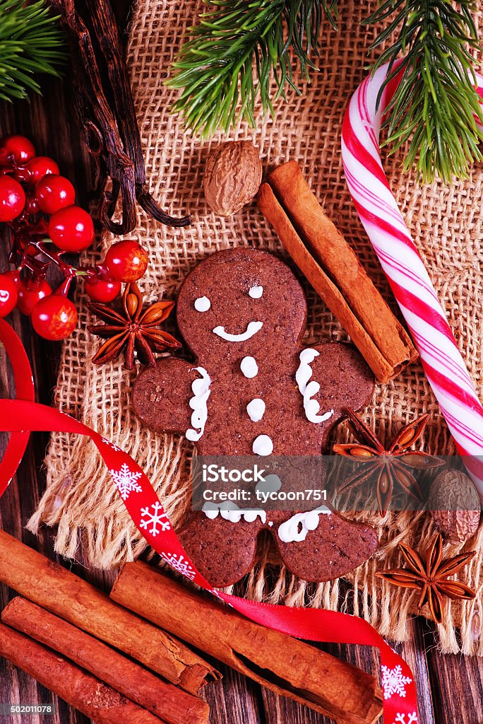 cookies with spice sweet cookies and aroma spice on a table 2015 Stock Photo