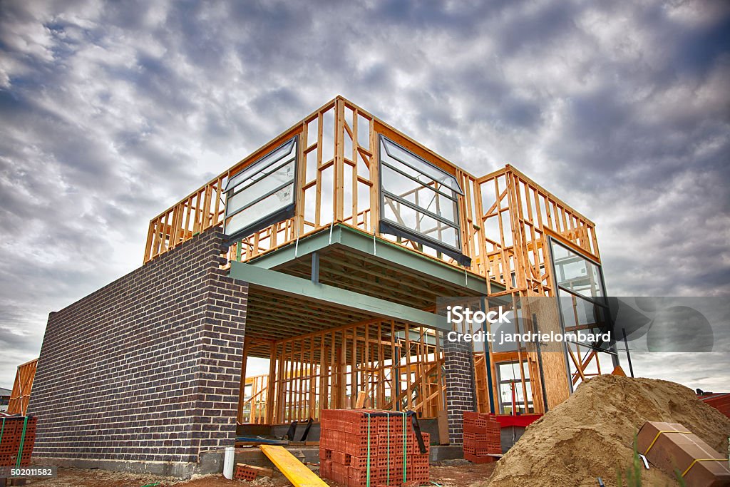 Home under construction Construction Industry Stock Photo