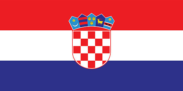 ilustraciones, imágenes clip art, dibujos animados e iconos de stock de estándar para bandera de croacia proporciones - croatian flag