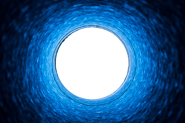 istock Blue tunnel, pure white aperture 502013432