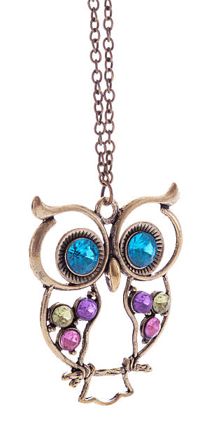 istock Owl necklace adorned with precious stones 502017955
