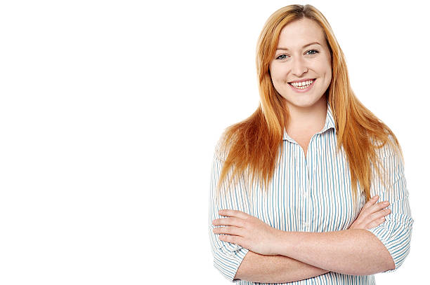 istock Confident young isolated smiling woman 502019001