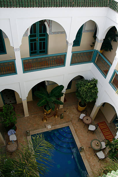 Riad in Marrakech Comfortable Riad in Marrakech, Morocco marrakesh riad stock pictures, royalty-free photos & images