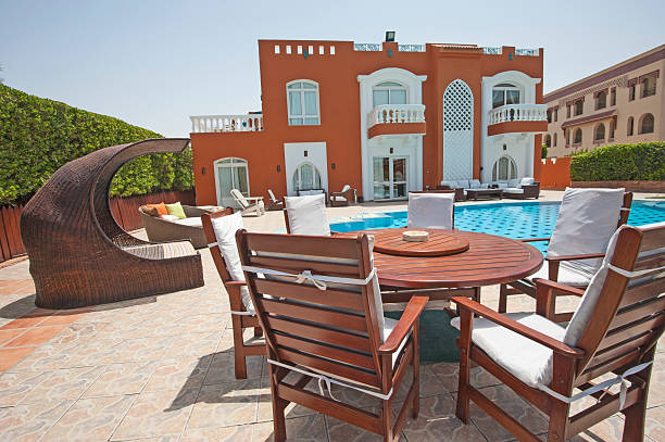 istock Luxury villa in tropical resort 502022373