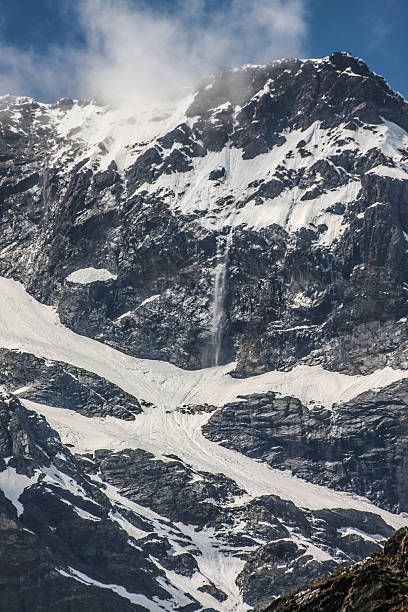 o monte rosa dos alpes - liskamm imagens e fotografias de stock