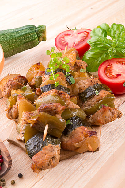Grilled Schaschlik Grilled SchaschlikGrilled SchaschlikGrilled SchaschlikGrilled Schaschlik heiß essen stock pictures, royalty-free photos & images