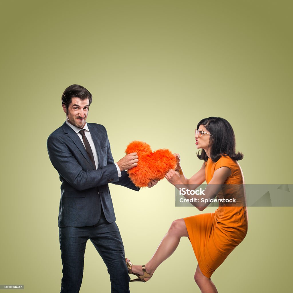 Quirky Stylish Couple Fighting Stock Photo - Download Image Now ...
