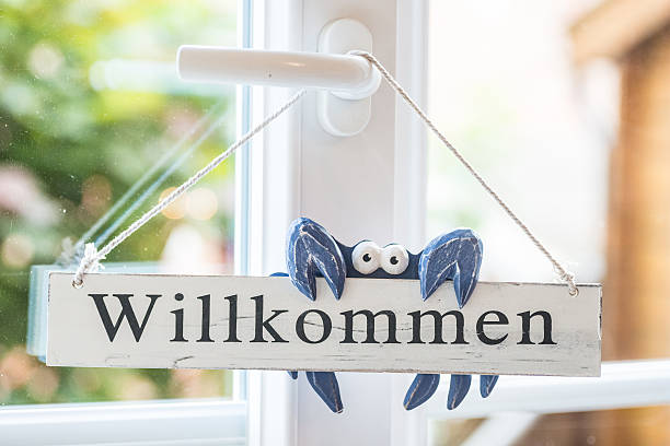 istock Welcome sign to window 502024869