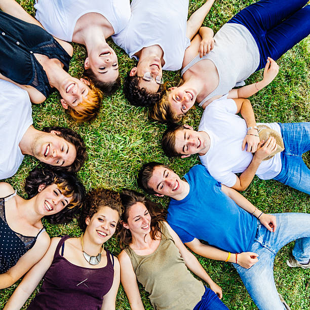 istock Group of friends at the park together 502024913