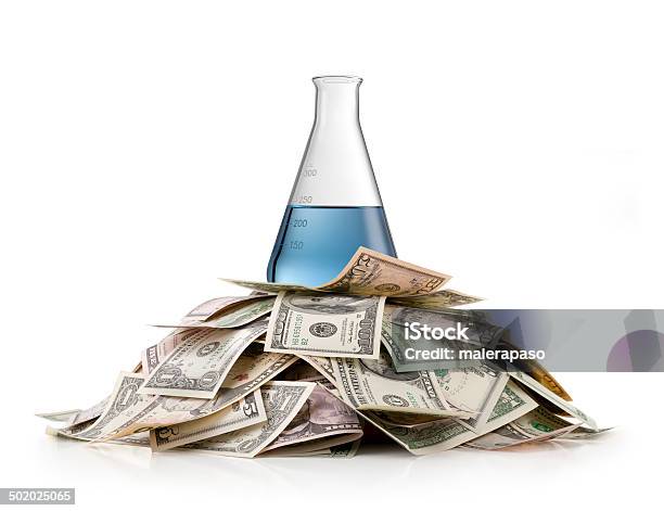 Research Investment Stock Photo - Download Image Now - Chemistry, US Paper Currency, Analyzing