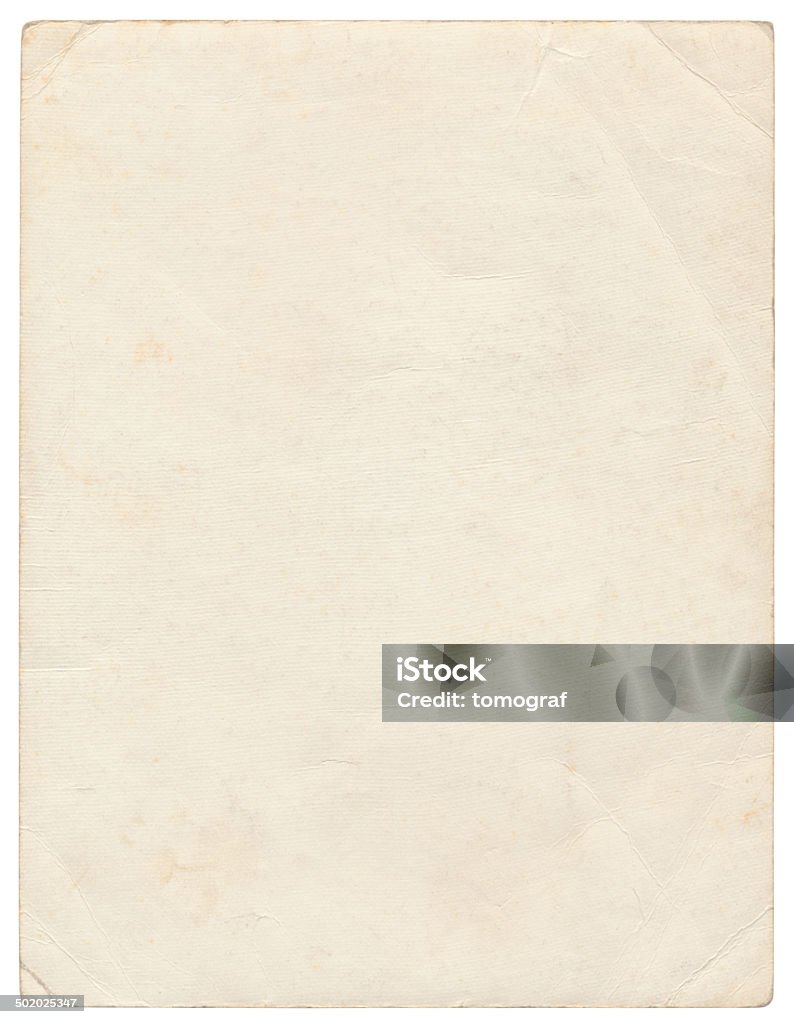Vintage Paper isolated (clipping path included) Ancient Stock Photo