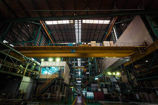 Steel plant stock photo