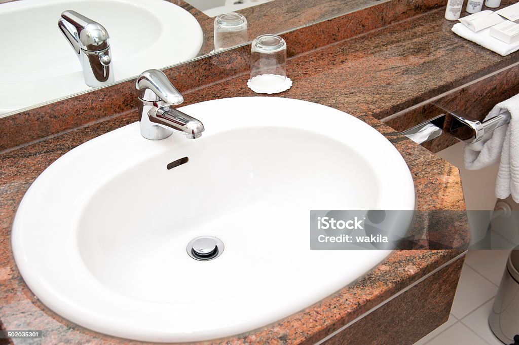 bathroom sink on wodden table clean bathroom sink Bathroom Sink Stock Photo