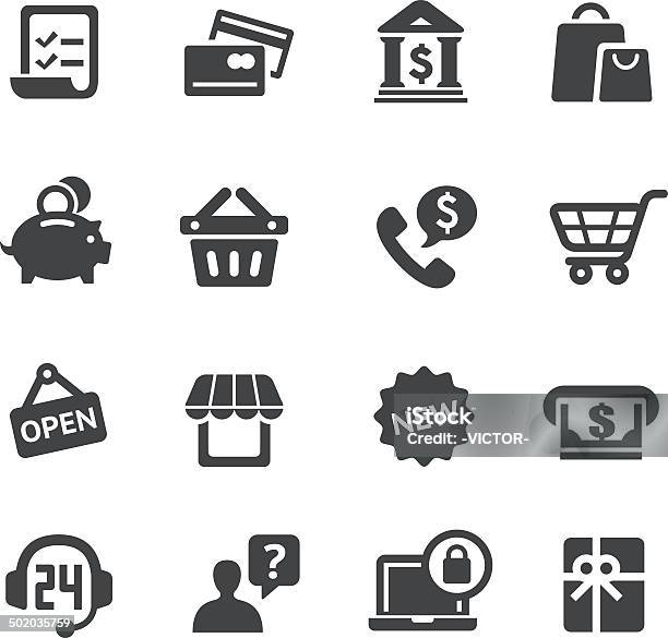 Shopping Icon Acme Series Stock Illustration - Download Image Now - Icon Symbol, Credit Card, Lock