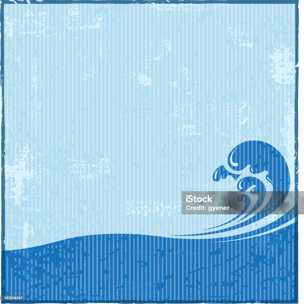 blank wave drawn of vector old blank wave.This file has been used illustrator CS3 EPS10 version feature of multiply. Wave - Water stock vector