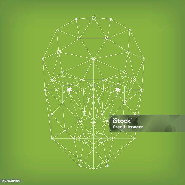Gesicht Netzwerkillustrationgrün Stock Vektor Art und mehr Bilder von Arbeitspersonal - Arbeitspersonal, Einheitlichkeit, Einzellinie