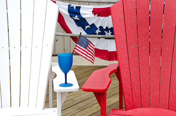 American Flag on Home Deck