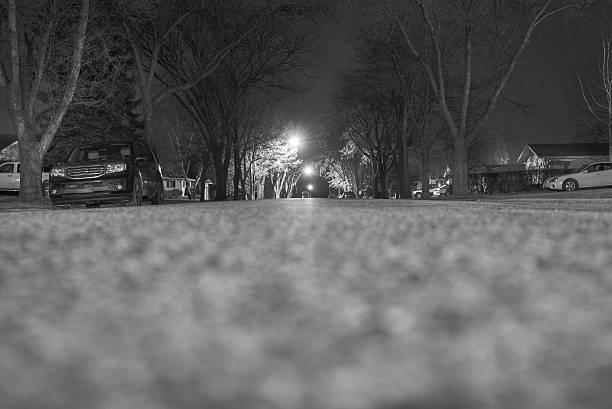 istock low angle view of suburb at night 502037592