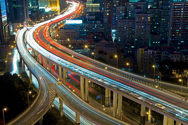 istock Elevated highway in Shanghai downtown 502037980