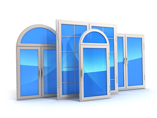istock window with reflections of the sky 502038811