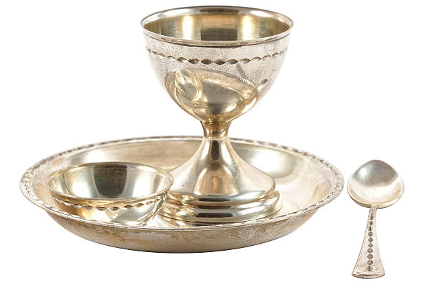 istock Stand for eggs, spoon and saucer from nickel silver 502039136