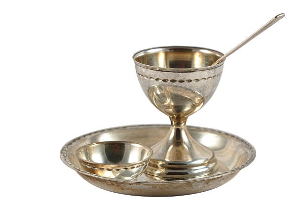 istock Old stand for eggs, spoon and saucer 502039386