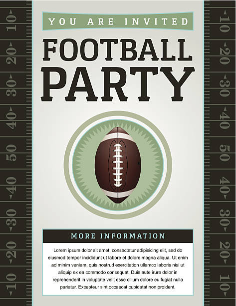 illustrations, cliparts, dessins animés et icônes de vecteur de football américain party flyer - tailgate party illustrations
