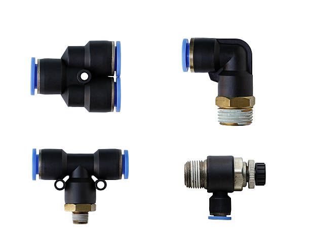 Pneumatic Fittings isolated on white background stock photo