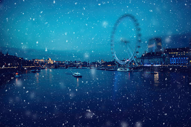 istock Christmas snow in London 502040186