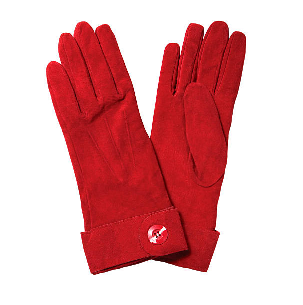 красные перчатки из фетра - autumn glove clothing sewing стоковые фото и изображения