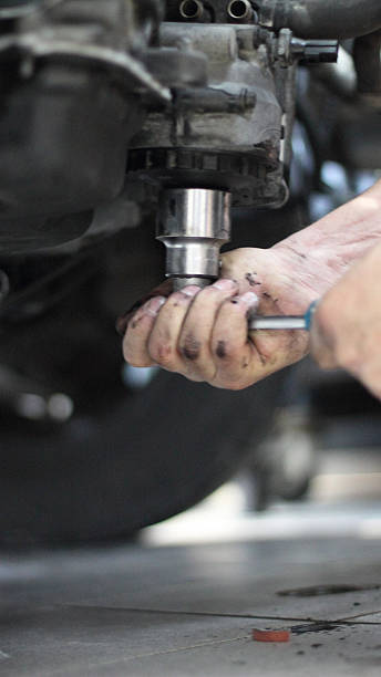 istock Car mechanic repair an engine 502042916