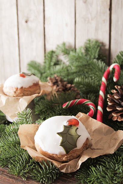 istock Christmas cake with homemade caramel cane 502046258