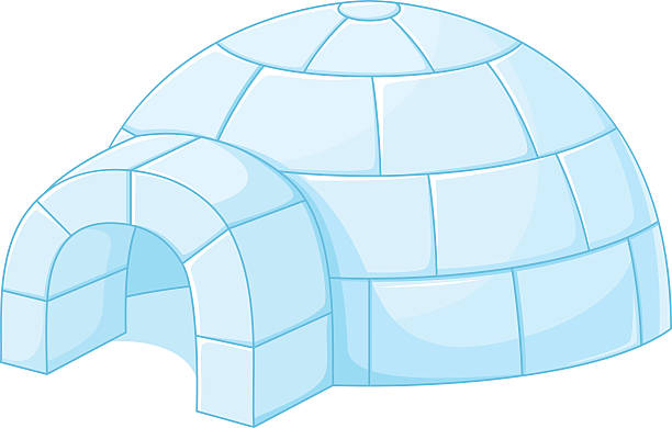 Igloo Winter house built of snow igloo stock illustrations